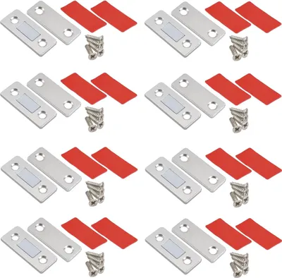 Produktbild von 8 Stück Magnetschnäpper,Magnetverschluss,Magnete Schranktüren Selbstklebend Stark, Türmagnete,  für Schiebetürverschluss Küchenschrank Schrank Schrankschließer