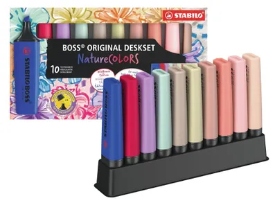 Produktbild von STABILO Textmarker - BOSS ORIGINAL NatureCOLORS Wildflower - 10er Tischset
