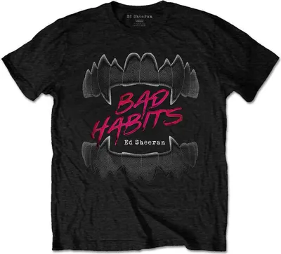 Zdjęcie produktu dla Ed Sheeran Bad Habits Black M Koszulka