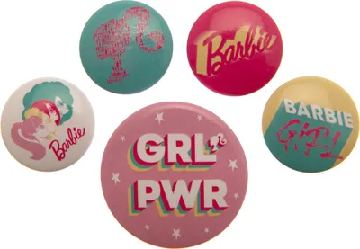 Image de Barbie - Modèles assortis - Ensemble de badges TA11392 (taille unique) (rose/bleu/blanc)