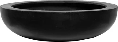 Produktbild von Pottery pots Blumentopf-Pflanzenschale Monique Fiberstone Schwarz D 43 cm H 12 cm