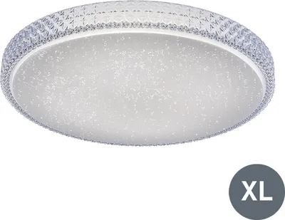 Immagine prodotto di Plafoniera moderna rotonda bianca con cielo stellato 60cm incl. LED 36W 3240 lumen - Jona Lampada moderna per camera da letto illuminazione interna apparecchio / lampada