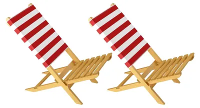 Produktbild von Klappstuhl Strandstuhl Anglerstuhl Gartenstuhl rot-weiß Doppelpack