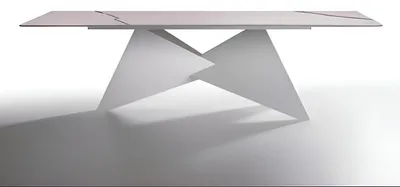Produktbild von r Grauer Esstisch Designer Metallgestell Esszimmer Möbel