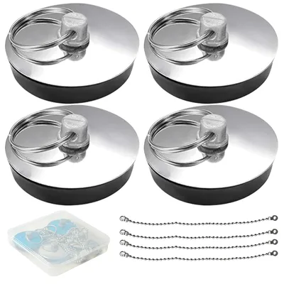 Image de Bouchons de vidange pour lavabos et baignoires, Ø 33–37 mm, bouchons de vidange pour lavabos, bouchons de lavabo en acier inoxydable, bouchons de vidange pour cuisine