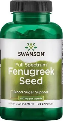 Zdjęcie produktu dla Nasiona kozieradki 610 mg 90 kapsułek Swanson Health Products