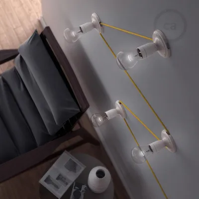 Image de Fermaluce Color, le point lumineux coloré en porcelaine pour mur ou plafond