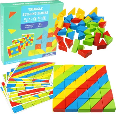 Obrázok produktu pre Veľká geometrická mozaika z drevených blokov