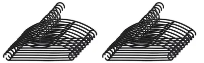 Produktbild von Kleiderbügel-Set - Schwarz - Kunststoff - mit drehbarem Haken - 20Stk.