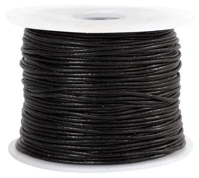 Immagine prodotto di Cinturino in pelle, 1 mm, nero, 10 m