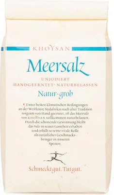Produktbild von Meersalz Natur grob Nachfüllpackung 1000g von Khoysan