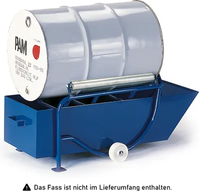 Produktbild von Rollcart Fasskippbock 250kg Tragkraft mit Metallrollen