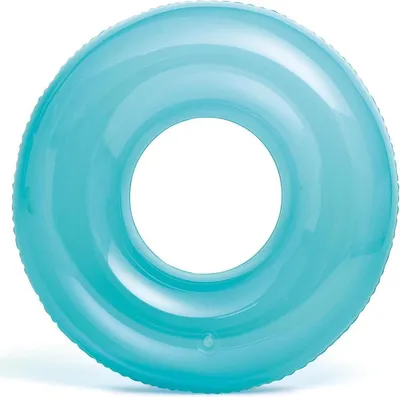 Zdjęcie produktu dla Koło dmuchane do pływania półprzezroczyste neonowe o średnicy 76 cm INTEX 59260 niebieskie