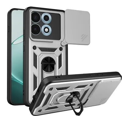 Produktbild von Outdoor Hülle für Motorola Edge 70 Max Kameraschutz Ring Case Stoßfest Silber
