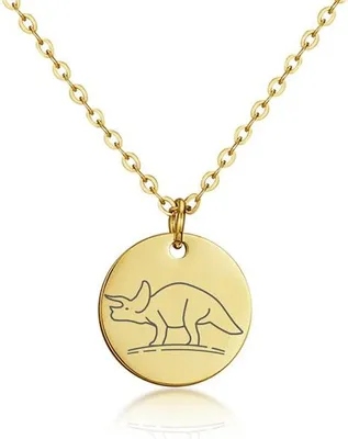 Produktbild von SILBERKETTEN STORE Halskette mit Anhänger Triceratops - Edelstahl, gold, Länge 40cm - 40cm