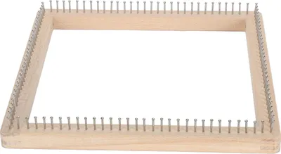 Zdjęcie produktu dla Drewniane krosno dziewiarskie Profesjonalna deska do tkania czapek i szalików dla dorosłych 30x30 cm / 11.8x11.8in