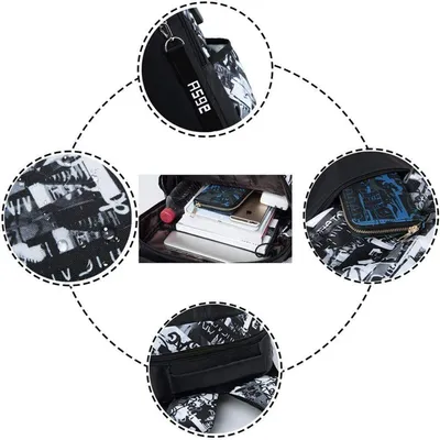 Produktbild von Schulrucksäcke Rucksack-Set Anime Leuchtender USB Jungen Rucksack mit Umhängetasche, Mädchen Teenager Schultasche Laptopfach