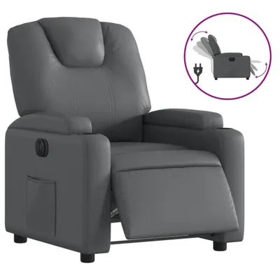 Produktbild von vidaXL Relaxsessel Elektrisch Grau Kunstleder