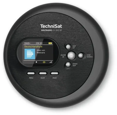 Produktbild von TechniSat DIGITRADIO CD 2GO BT | portabler CD-Player mit Akku und DAB+ | silber