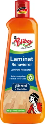 A bottle of Poliboy Laminat Renovierer on a white background.