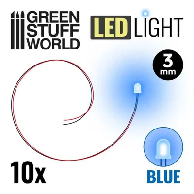 Immagine prodotto di Green Stuff World - LED blu, 3 mm (confezione da 10 pezzi)