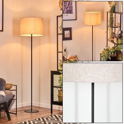 Produktbild von Schiavonea Stehlampe aus Metall/Stoff in Schwarz/Beige