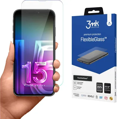 Produktbild von Hybridglas 3mk für Apple iPhone 15 Pro Max Hartglas Handyglas