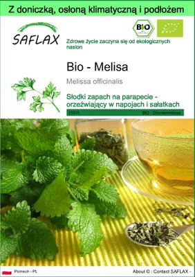 Zdjęcie produktu dla SAFLAX - Garden to go - Bio - Melisa - 1000 Nasiona - Z doniczką, pokrywą klimatyczną i podłożem do uprawy - Melissa officinalis