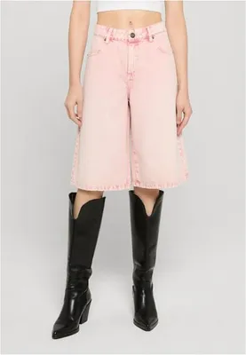Obrázok produktu pre Dámské kraťasy Urban Classics Ladies Denim Bermuda blushedrose washed - 28