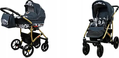 Produktbild von BabyLux® Largo | 2in1 Kinderwagen Set | Grey Geometric | Kombikinderwagen | Kinderwagenset | Bug