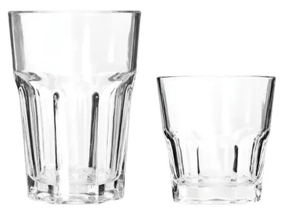 Produktbild von Set mit 12 Gläsern: 6 Stück 230 ml und 6 Stück 330 ml, dickes Glas