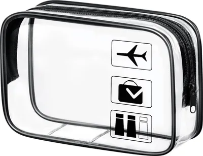 Produktbild von Aucuu Transparente Kulturtasche mit TSA-Zulassung, PVC Reise-Waschtasche, für Familie
