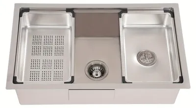 Produktbild von Spüle aus Edelstahl – Küchenspüle – Einbauspüle – Aufsetzspüle – Unterbau-Spüle
