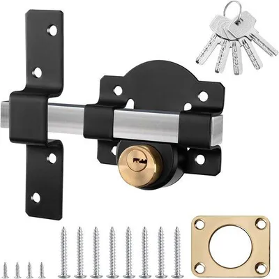 Produktbild von Famanu Türschloss 50 mm für Garten- und Schuppentüren - Sicher und stabil