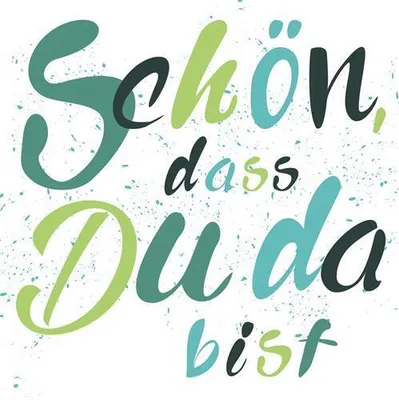 Produktbild von 20 Servietten "Schön" blue / green - blau / grün 33x33cm