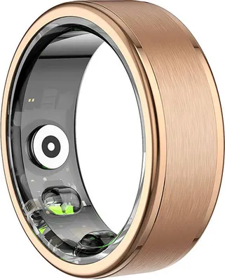 Produktbild von Colmi R03 Smart Ring, überwacht Herzfrequenz, Schlaf & Blutsauerstoff, Schrittzähler, mit Ladecase - Farbe: gold - Größe: 8