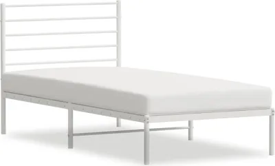 Obrázek produktu pro vidaXL Postel s čelem kovová bílá 107x203 cm