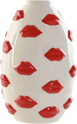 Obrázek produktu pro Váza Home ESPRIT White Red Dolomite 15 x 15 x 22,5 cm