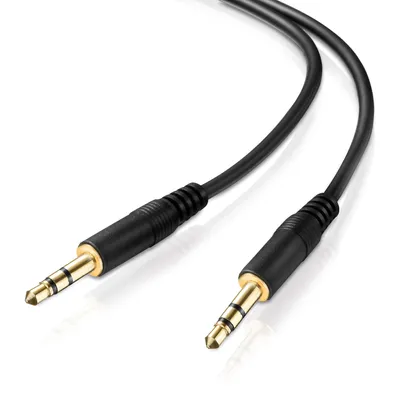 Produktbild von adaptare 1 m Stereo-Aux-Kabel 2-mal 3,5-mm-Stecker Klinke vergoldet Ultraslim-Design