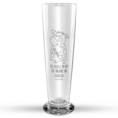 Produktbild von Mr. & Mrs. Panda Bierglas Kuh - Transparent - Geschenk, Träume, Trinkglas, Kühe, Landwirtin, Glasbecher, Glasbierglas, Milch, Bier Glas, Hof, Bierbecher, Bauernhof