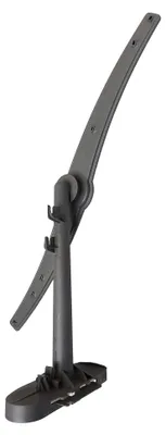 A gray dishwasher spray arm assembly is shown against a white background.