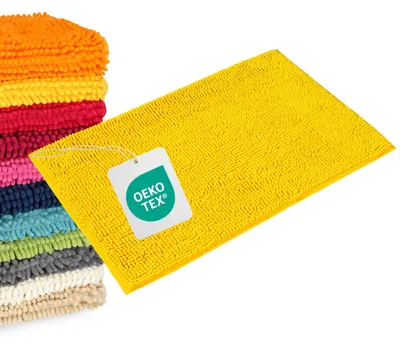 Image de WohnDirect Tapis de bain PARIS jaune 50 x 80 cm