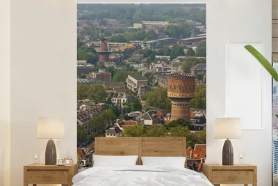 Produktbild von MuchoWow® Fototapete für Wohnzimmer oder Schlafzimmer Wandtapete Vinyl Motivtapete Skyline - Utrecht - Domturm - 170x260 cm - Wohnzimmertapete