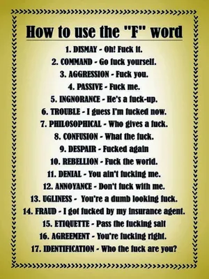 Produktbild von vianmo Holzschild 40x30 cm How to use the ""F"" word