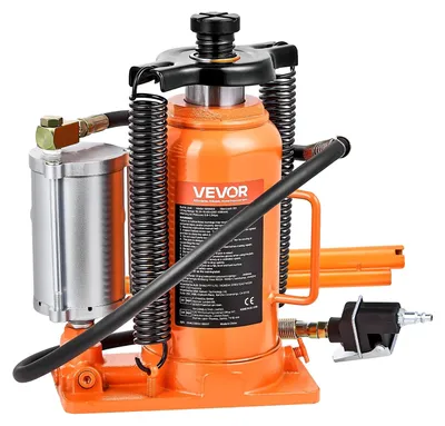 Productafbeelding van VEVOR pneumatische flessenlift, heftruck, 20 ton capaciteit, hefbereik 260-495 mm, hydraulische/handmatige hefbalklift, pomp voor SUV, pick-up, vrachtwagen, camper, autoreparatie