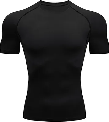 Produktbild von Cool Dry Kurzarm-Kompressionsshirt für Herren, Sport-T-Shirt, Oberteil, Trainingsshirt