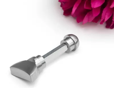 Produktbild von WC-Drehverschluss für Toilettentüren-edles Design| Nickel matt