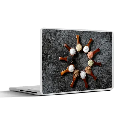 Produktbild von MuchoWow® Laptop Aufkleber Sticker Cover Löffel - Kräuter - Gewürze - Küche - Industrie 30x21 cm - Sticker für Laptop - Selbstklebend