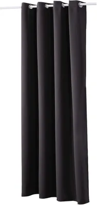 Productafbeelding van Isolerend thermisch gordijn 135x225cm - 1 Stuk Verduisteringsgordijn in polyester met oogjes - VH5878an Antraciet