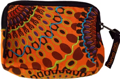 Produktbild von Portemonnaie `Ethno` in Verschiedenen Farben - Orange, Uni - Erwachsene, Mehrfarbig, Baumwolle, 8*12*2 cm, Portemonnaies